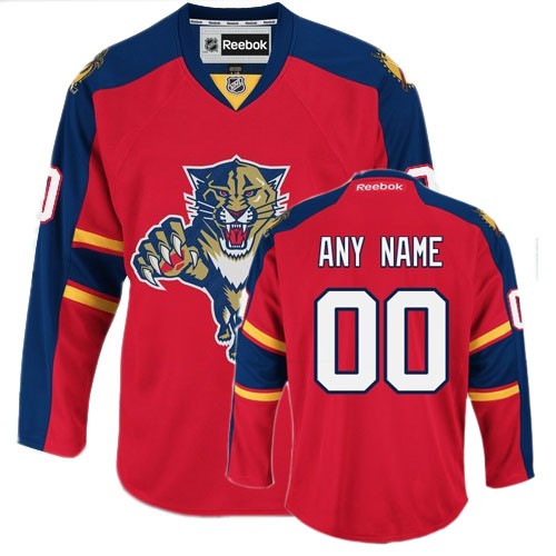 Men's Florida Panthers Custom Red Home Stitched Hockey Jersey
